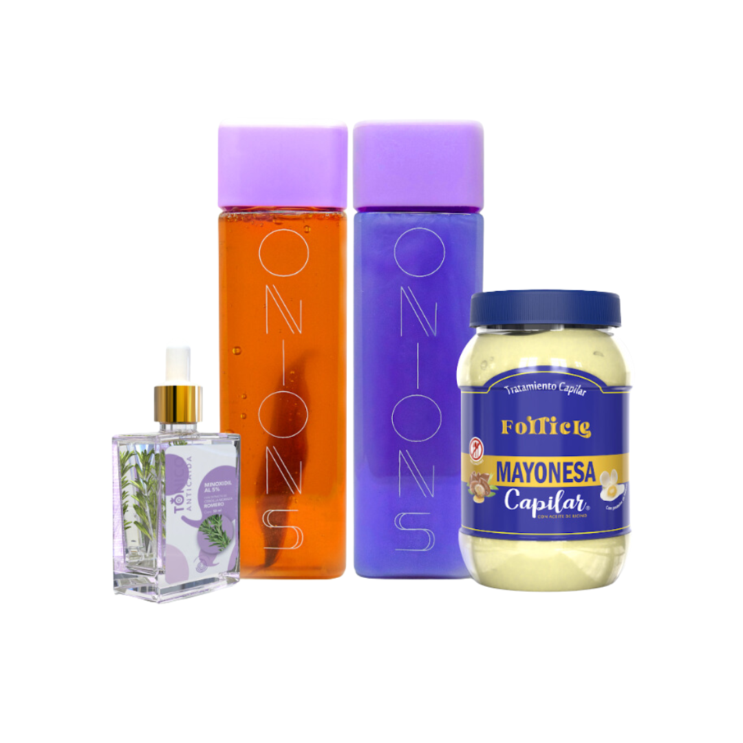 Shampoo, Acondicionador, Mayonesa y Tónico de Romero